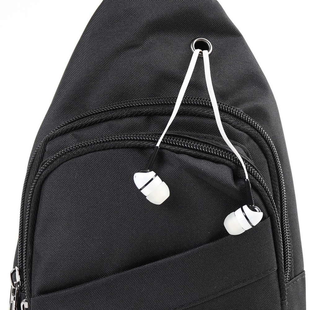Crossbody Travel Sling Bag With Adjustable Straps Charcoal - Picture 4 of 5